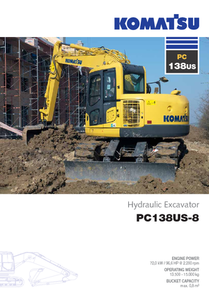 क्रॉलर एक्सकेवेटर Komatsu PC138US-8