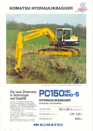 क्रॉलर एक्सकेवेटर Komatsu PC150HD-5