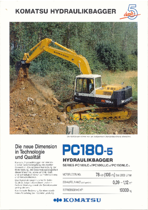क्रॉलर एक्सकेवेटर Komatsu PC180LC-5