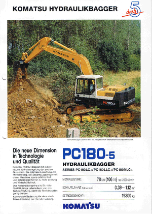 क्रॉलर एक्सकेवेटर Komatsu PC180LC-6 activ