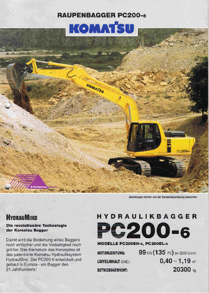 क्रॉलर एक्सकेवेटर Komatsu PC200EL-6 activ