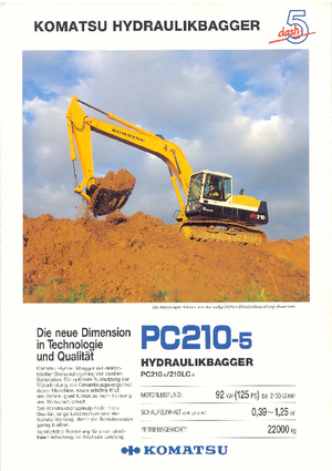 क्रॉलर एक्सकेवेटर Komatsu PC210LC-5