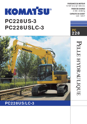 क्रॉलर एक्सकेवेटर Komatsu PC228US-LC-3