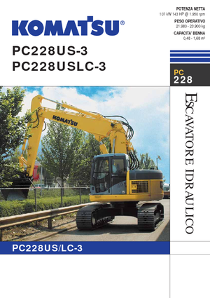 क्रॉलर एक्सकेवेटर Komatsu PC228US-LC-3
