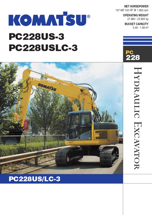 क्रॉलर एक्सकेवेटर Komatsu PC228US-LC-3