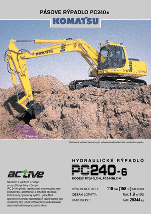 क्रॉलर एक्सकेवेटर Komatsu PC240LC-6 active Plus