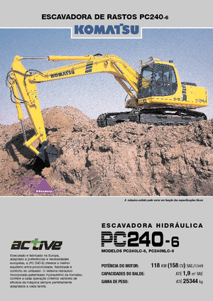 क्रॉलर एक्सकेवेटर Komatsu PC240NLC-6 active Plus