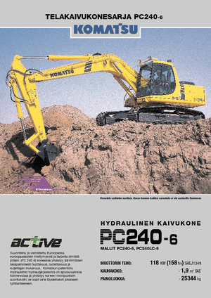 क्रॉलर एक्सकेवेटर Komatsu PC240NLC-6 active Plus