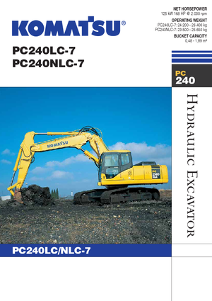 क्रॉलर एक्सकेवेटर Komatsu PC240NLC-7