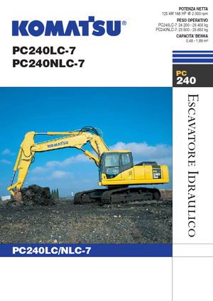 क्रॉलर एक्सकेवेटर Komatsu PC240NLC-7