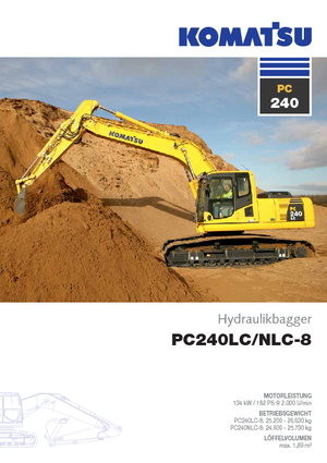 क्रॉलर एक्सकेवेटर Komatsu PC240NLC-8