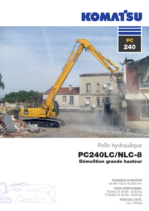 क्रॉलर एक्सकेवेटर Komatsu PC240NLC-8