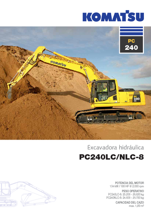 क्रॉलर एक्सकेवेटर Komatsu PC240LC-8