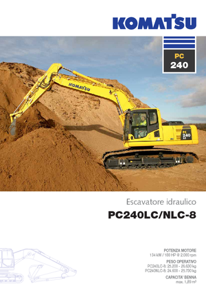क्रॉलर एक्सकेवेटर Komatsu PC240NLC-8
