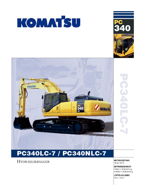 क्रॉलर एक्सकेवेटर Komatsu PC340LC-7