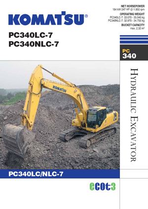 क्रॉलर एक्सकेवेटर Komatsu PC340NLC-7