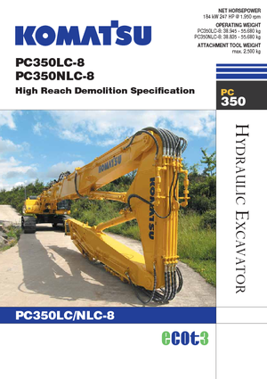 क्रॉलर एक्सकेवेटर Komatsu PC350NLC-8
