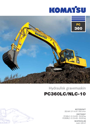 क्रॉलर एक्सकेवेटर Komatsu PC360NLC-10