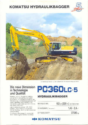 क्रॉलर एक्सकेवेटर Komatsu PC360LC-5