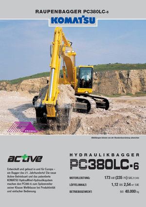 क्रॉलर एक्सकेवेटर Komatsu PC380LC-6 active
