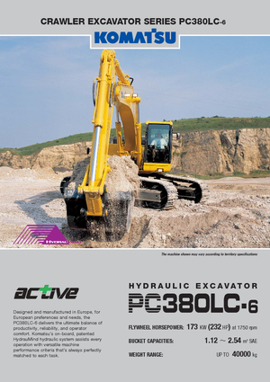 क्रॉलर एक्सकेवेटर Komatsu PC380LC-6 active