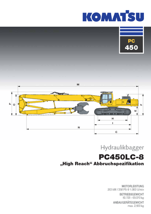 क्रॉलर एक्सकेवेटर Komatsu PC450HRD-8