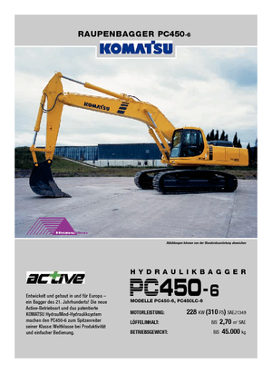 क्रॉलर एक्सकेवेटर Komatsu PC450LC-6