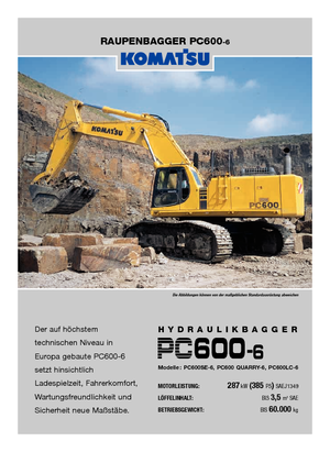 क्रॉलर एक्सकेवेटर Komatsu PC600-6