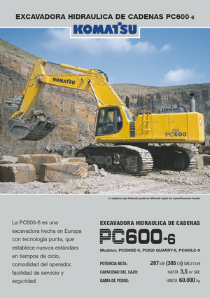 क्रॉलर एक्सकेवेटर Komatsu PC600-6