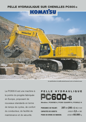 क्रॉलर एक्सकेवेटर Komatsu PC600-6