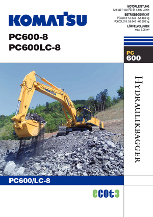 क्रॉलर एक्सकेवेटर Komatsu PC600LC-8