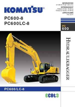 क्रॉलर एक्सकेवेटर Komatsu PC600LC-8/PC 600-8