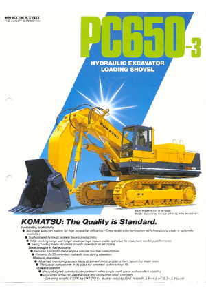 क्रॉलर एक्सकेवेटर Komatsu PC650-3