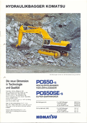 क्रॉलर एक्सकेवेटर Komatsu PC650SE-5