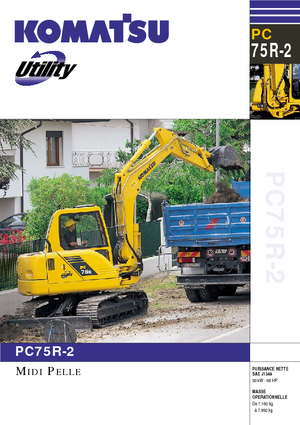 क्रॉलर एक्सकेवेटर Komatsu PC75R-2