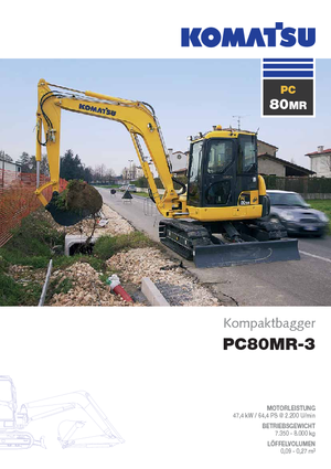 क्रॉलर एक्सकेवेटर Komatsu PC80MR-3