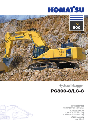 क्रॉलर एक्सकेवेटर Komatsu PC800-8 E0