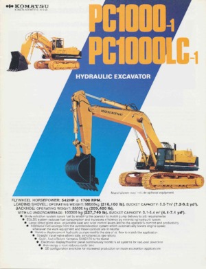 क्रॉलर एक्सकेवेटर Komatsu PC1000-1