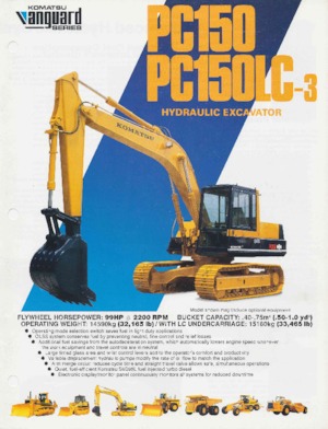 क्रॉलर एक्सकेवेटर Komatsu PC150LC-3