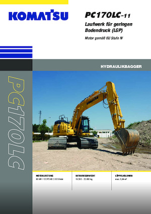 क्रॉलर एक्सकेवेटर Komatsu PC170LC-11 LGP