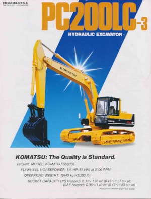 क्रॉलर एक्सकेवेटर Komatsu PC200LC-3