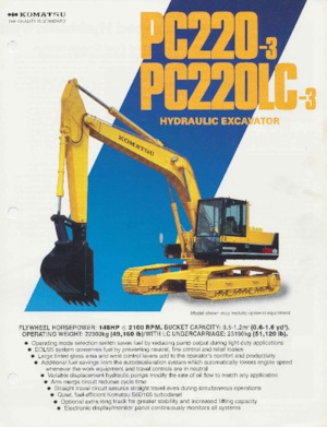 क्रॉलर एक्सकेवेटर Komatsu PC220LC-3