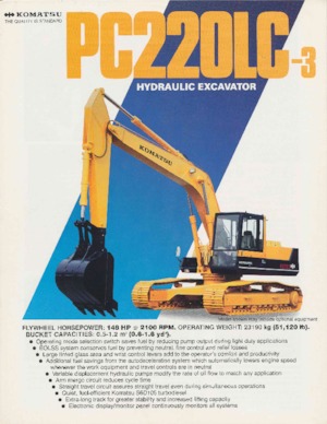 क्रॉलर एक्सकेवेटर Komatsu PC220LC-3