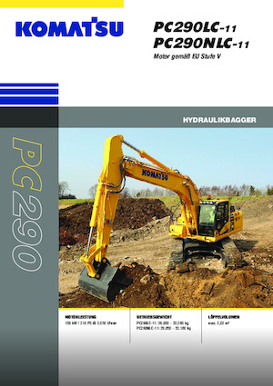 क्रॉलर एक्सकेवेटर Komatsu PC290NLC-11E0