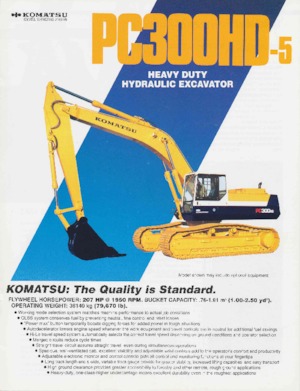 क्रॉलर एक्सकेवेटर Komatsu PC300HD-5