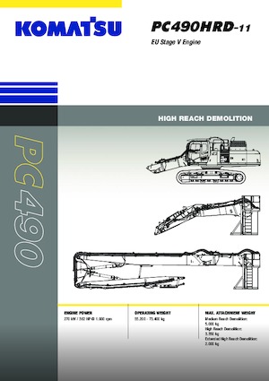 क्रॉलर एक्सकेवेटर Komatsu PC490HRD-11E0
