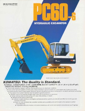 क्रॉलर एक्सकेवेटर Komatsu PC60-6