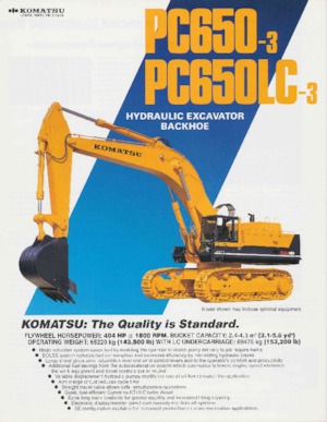 क्रॉलर एक्सकेवेटर Komatsu PC650LC-3