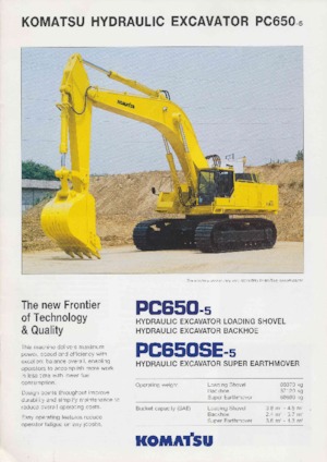क्रॉलर एक्सकेवेटर Komatsu PC650-5