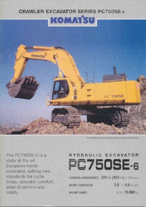 क्रॉलर एक्सकेवेटर Komatsu PC750SE-6